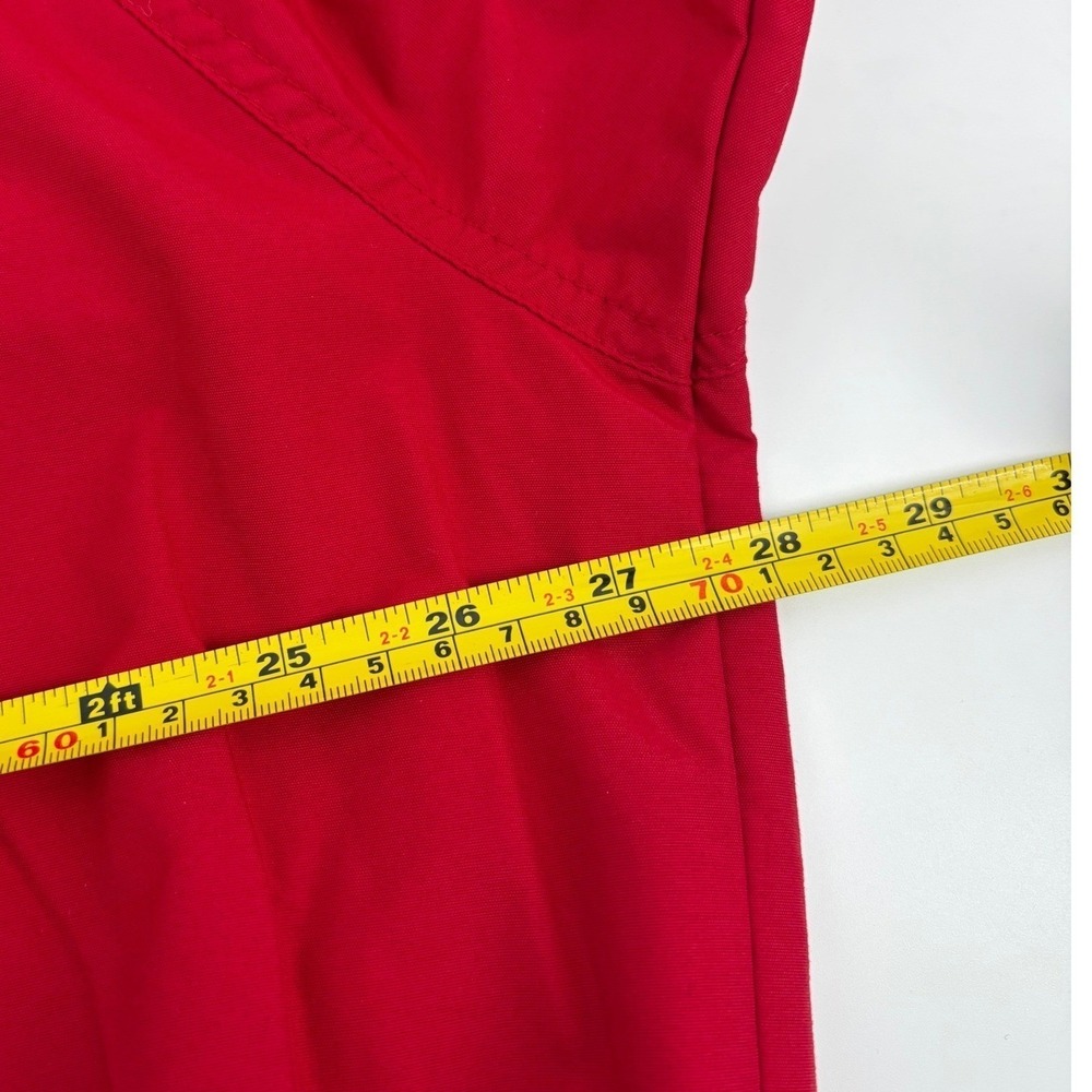 Lands End Mens Vintage Red Windbreaker Pullover V-Neck Crew Jacket Large 42-44 - Picture 8 of 9